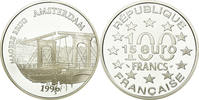 France 100 Francs-15 Euro Monnaie, Paris, Argent, KM:1156 -