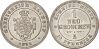 Etats allemands Neu-Groschen, 10 Pfennig 1865 Monnaie, SAXONY-ALBERTINE, Johann SUP