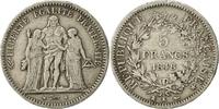 France 5 Francs Monnaie, Hercule, Bordeaux, Argent, KM:756.4 -