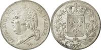 France 5 Francs Monnaie, Louis XVIII, Louis XVIII, Lille, Argent -