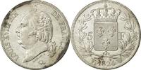 France 5 Francs Monnaie, Louis XVIII, Louis XVIII, Lille, Argent -