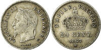 France 20 Centimes Monnaie, Napoleon III, Napoléon III, Strasbourg, TB -