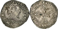 France 1/2 Franc Monnaie, Henri III, Demi franc au col plat, Bordeaux -