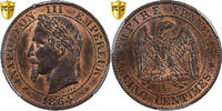 France 5 Centimes Napoléon III, Paris, Bronze, PCGS, MS64RB -