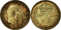 Grande-Bretagne 3 Pence Monnaie, Edward VII, Argent, KM:797.1 -