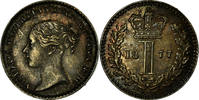 Grande-Bretagne Penny Monnaie, Victoria, Argent, KM:727 -