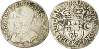 France Teston Monnaie, Charles IX, Bordeaux, Argent, Sombart:4602 -