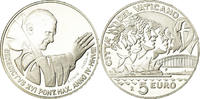 Vatican 5 Euro Pape Benoit XVI, Journée de la jeunesse, Argent -