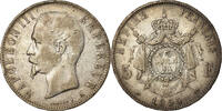 France 5 Francs Monnaie, Napoleon III, Paris -
