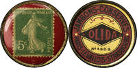 France 5 Centimes Monnaie, Olida, Jambons-Conserves, Timbre-Monnaie -