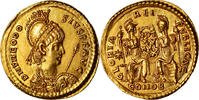 Solidus Theodosius II, Constantinople, Or, RIC:207 -
