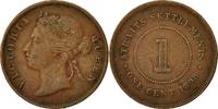 Établissements des détroits Cent Monnaie, Straits Settlements, Victoria, Heaton, Bronze, KM:16 -