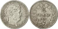 France 1/2 Franc Monnaie, Louis-Philippe, Paris, Argent, Gad 408 -