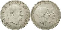 Danemark 10 Kroner Monnaie, Frederik IX, Copenhagen, Argent, KM:856 -