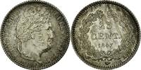 France 25 Centimes Monnaie, Louis-Philippe, Paris, Argent -