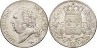 France 5 Francs Monnaie, Louis XVIII, Louis XVIII, Lille, Argent -