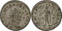 Follis Monnaie, Galère, Trèves, Billon, RIC:357b -