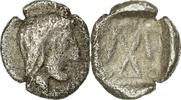 Trihémiobole Monnaie, Thrace, Saratokos, Argent -