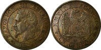 France Centime Monnaie, Napoleon III, Marseille, Rare, Bronze -