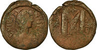 Follis Monnaie, Justin I, Constantinople, Cuivre, Sear:62 -