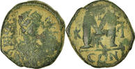 Follis Monnaie, Justin I, Constantinople, Cuivre, Sear:63 -