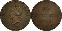 France Centime Monnaie, Dupré, Paris, Bronze, KM:754, Le -