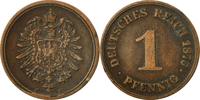 Empire allemand Pfennig Monnaie, GERMANY - EMPIRE, Wilhelm I, Frankfurt, Cuivre -