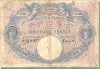 France 50 Francs Billet, 50 F 1889-1927 ''Bleu et Rose'', 1922-07-26 -