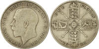 Grande-Bretagne Florin, Two Shillings Monnaie, George V, Argent -