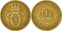 Danemark 2 Kroner Monnaie, Christian X, Copenhagen -