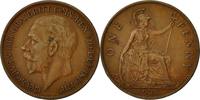 Grande-Bretagne Penny Monnaie, George V, Bronze, KM:826 -