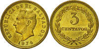 Salvador 3 Centavos Monnaie, El Salvador, British Royal Mint, England -
