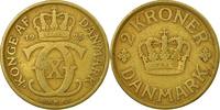 Danemark 2 Kroner Monnaie, Christian X, Copenhagen -