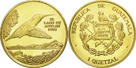 Guatemala Quetzal Monnaie, Tower, Gilt Alloy, KM:1b.1 -