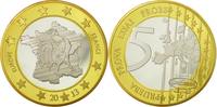 France Médaille L'Europe, 5 Euro Essai, Cuivre plaqué Argent -
