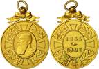 Belgique Médaille Léopold II, Excellent Quality, Gilt Bronze, 31 -