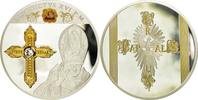Vatican Médaille Croix Papale, Benoit XVI, Cuivre plaqué Argent -