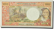 Tahiti 1000 Francs Billet, KM:27d -