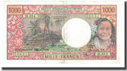 Tahiti 1000 Francs Billet, Undated (1971-85), KM:27A -