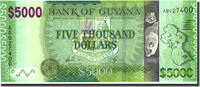 Guyana 5000 Dollars Billet, Undated (2013), Undated, KM:40 -