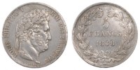 France 5 Francs Monnaie, Louis-Philippe, Strasbourg, Argent -