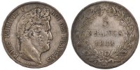 France 5 Francs Monnaie, Louis-Philippe, Strasbourg, Argent -