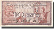 Indochine française 10 Cents Billet, FRENCH INDO-CHINA, Undated (1939), KM:85c -
