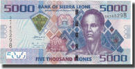 Sierra Leone 5000 Leones 2010 Billet, 2010-04-27, KM:32 UNZ 16,95 EUR  + 4,95 EUR frais d'envoi