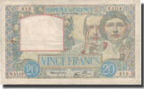 France 20 Francs Science et Travail, 1940-10-26, Fayette:12.7 -