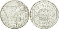 France 10 Euro Guadeloupe, Argent, KM:1655 -