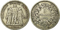 France 5 Francs Monnaie, Hercule, Paris, Argent, Gadoury:745 -