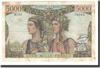 France 5000 Francs Billet, 1956-12-6, Fayette:48.12, KM:131c -