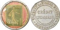 France 5 Centimes Monnaie, Crédit Lyonnais, Timbre-Monnaie, Aluminium -
