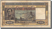 100 Francs 1945-1950 Belgien Geldschein, 1948-03-20, KM:126, SS SS